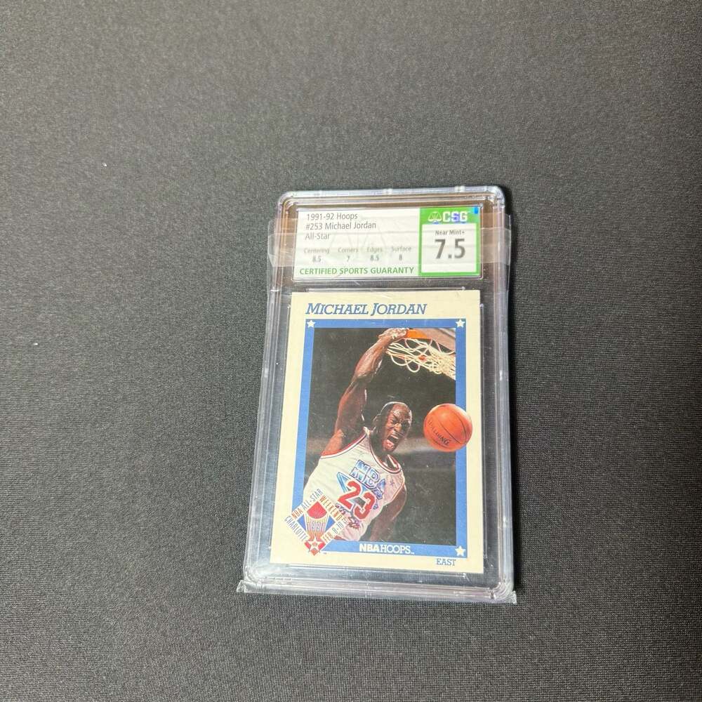 1991-92 Hoops Michael Jordan All-Star #253 CSG 7.5 Near Mint+